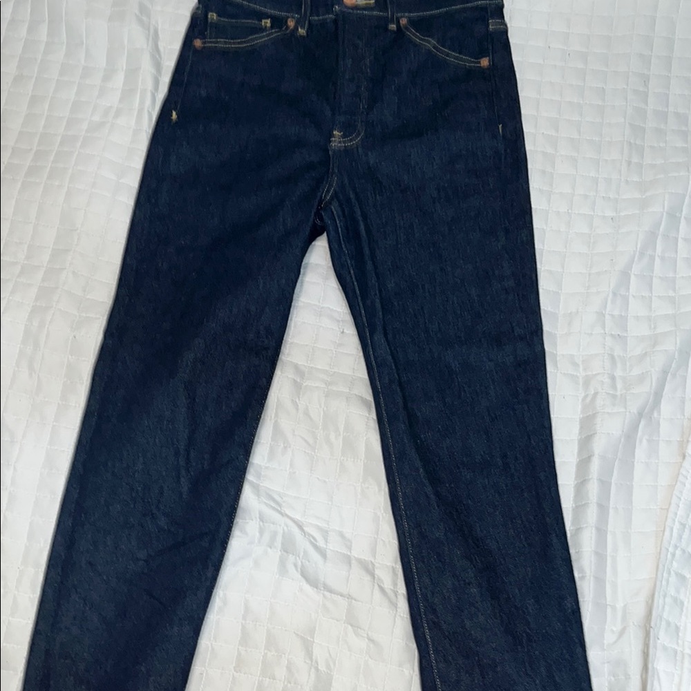 High rise slim Classic Blue Denim Jeans
